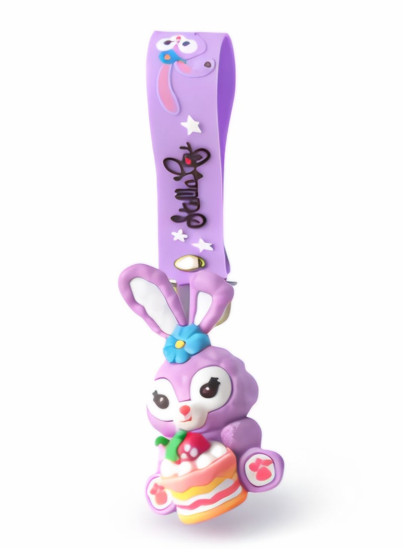 Disney Purple Rabbit Rubber Keychain / Shape 1 - Image 1